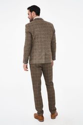 Albert Brown Tweed Three Piece Suit Short